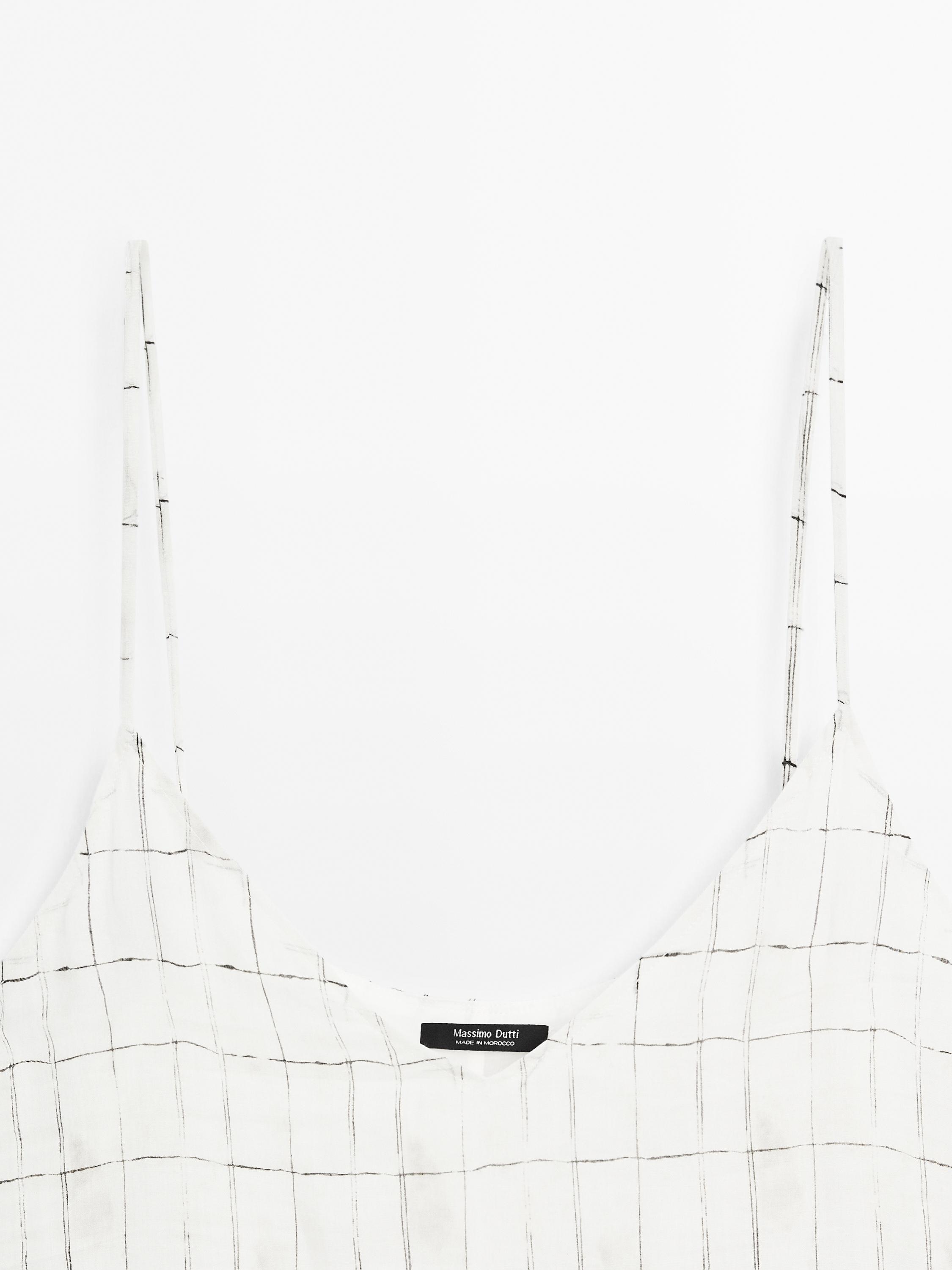 Robe midi ample à carreaux